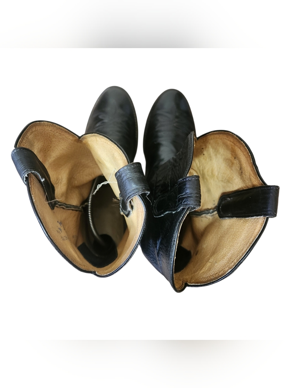 Vtg Tony Lama 2801 Men’s Western Cowboy Boots Size 10B Black Leather USA Classic - Picture 10 of 16